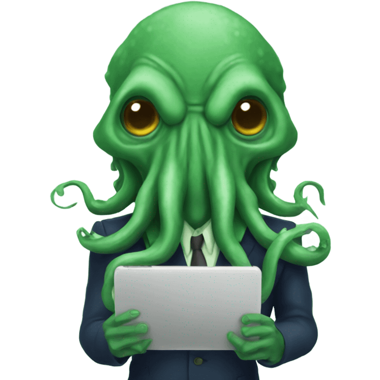 Cthulhu with phone  emoji