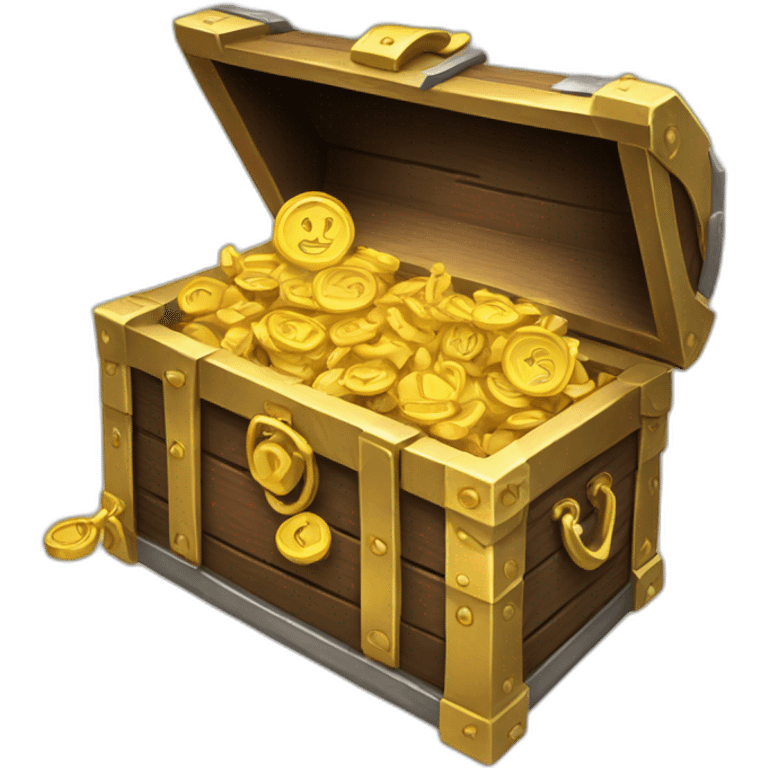 open treasure chest with iphones inside emoji