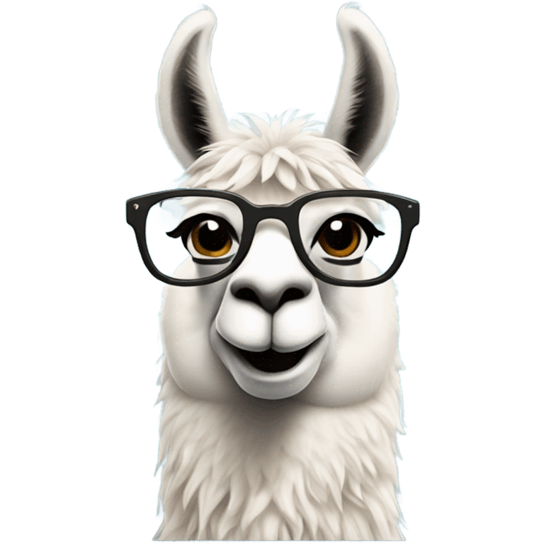 lama with glasses talking on the phone emoji