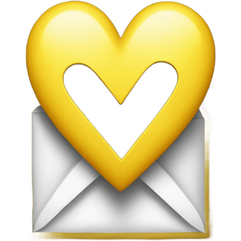 yellow heart with m in it emoji