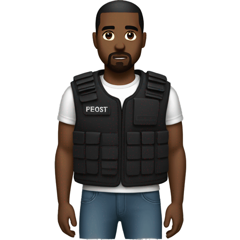 black bulletproof vest (Kanye) emoji