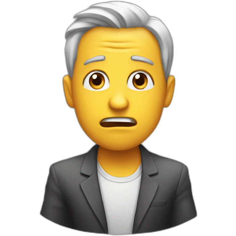 An entrepreneur afraid of failure emoji