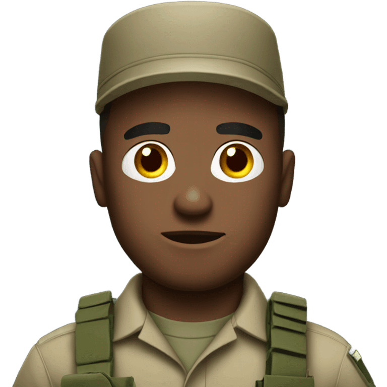 military man with weapon focus emoji