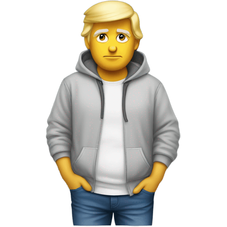 Trump wearing hoodie emoji