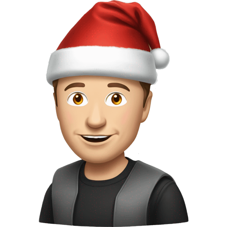 elon musk with santa hat emoji