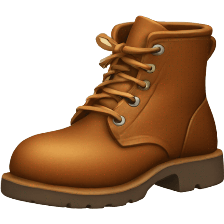 old leather boot emoji