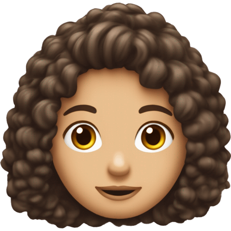 deux meilleure amie une brune cheveux lisses blanche une métisse cheveux bouclés  emoji