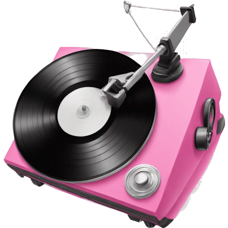 Pink record player emoji