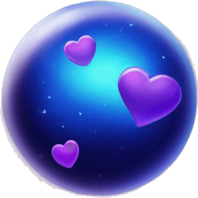 shiny BLUE galaxy with some purple heart emoji