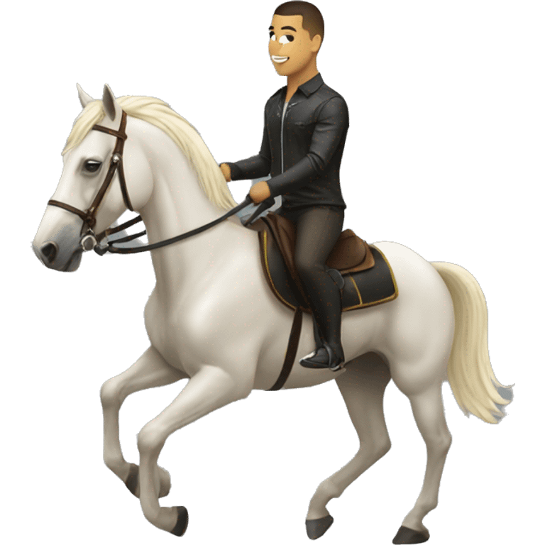 Ronaldo riding a horse emoji