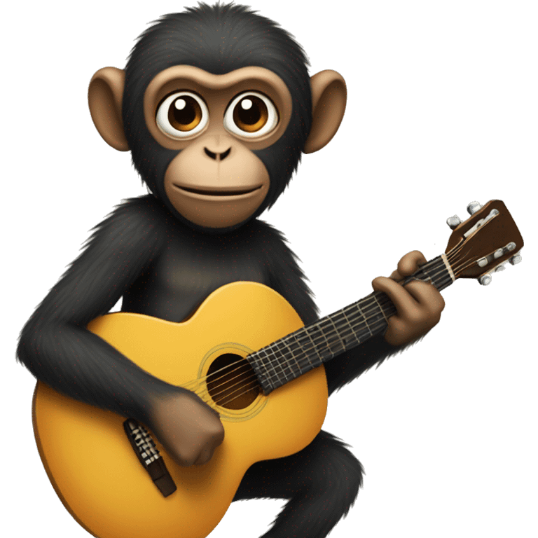 Monky with guitar  emoji