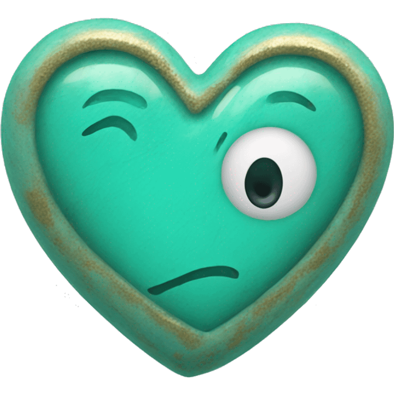 Turquoise heart emoji