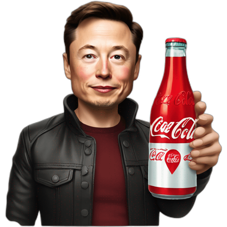 Elon musk drink coca cola emoji