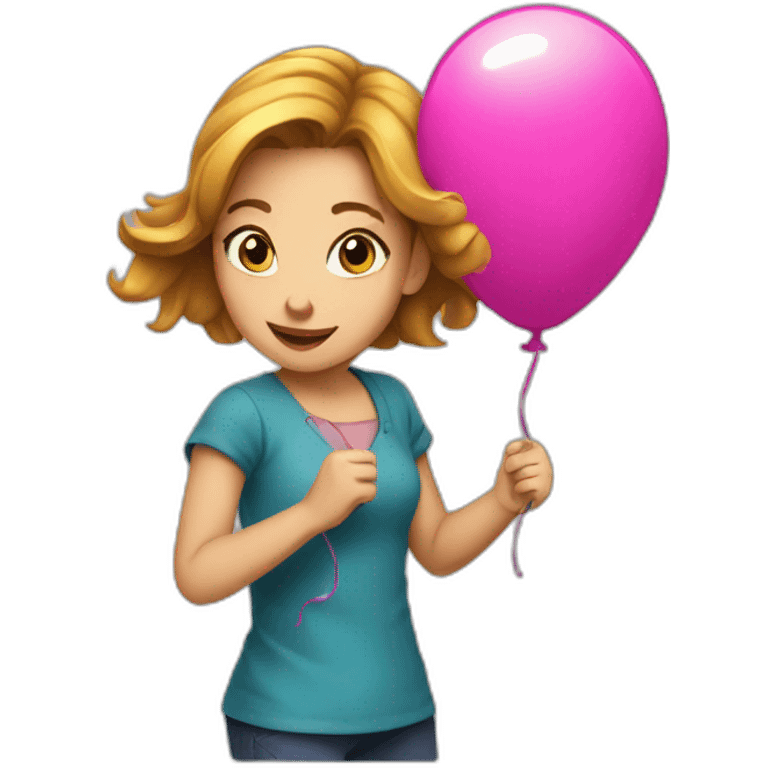 anna popping a balloon emoji