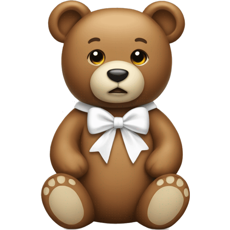 Teddybär with white bow emoji