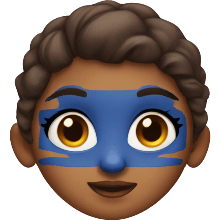 girl with brown eyes wearing blue eyeshadow  emoji