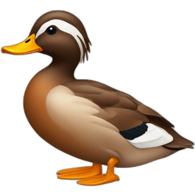 brown wild duck emoji