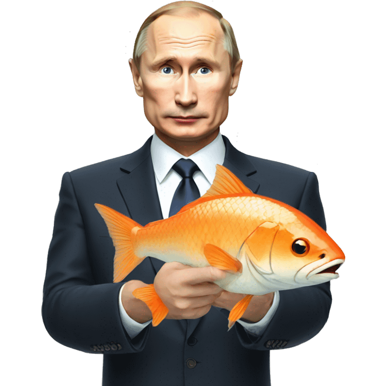 Putin and fish emoji