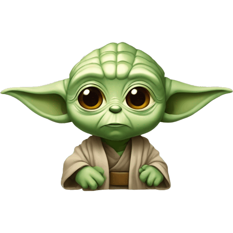 Yoda haciendo una pregunta emoji