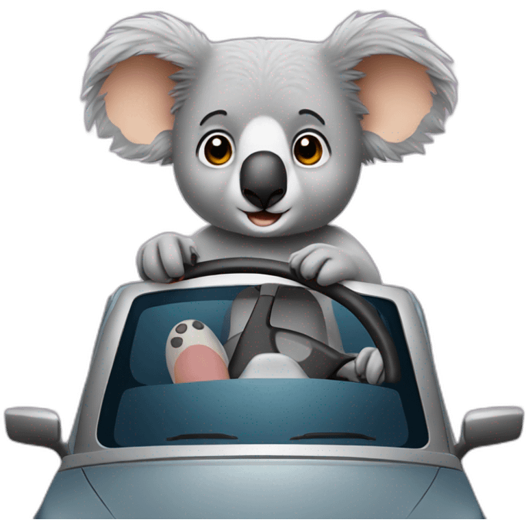 koala driving a car emoji