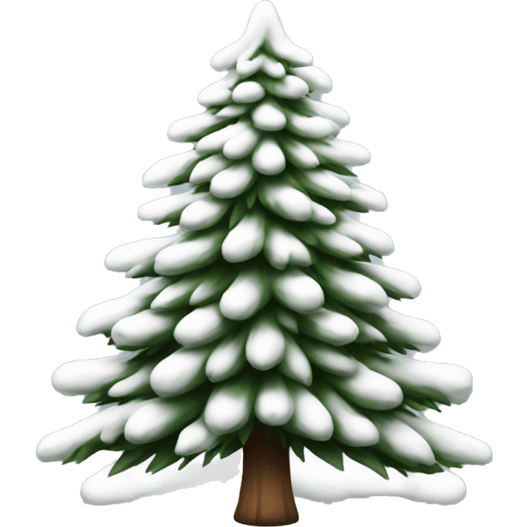  actual white fir christmas tree isolated.  emoji