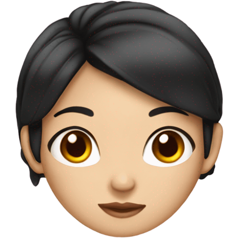 Chinese girl with black hair emoji