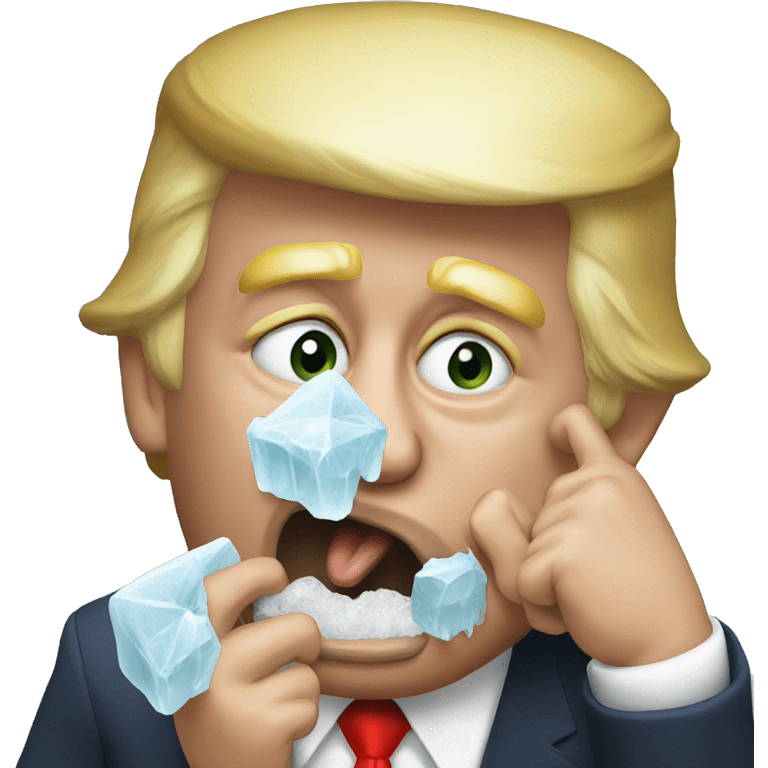 Trump eating ice emoji