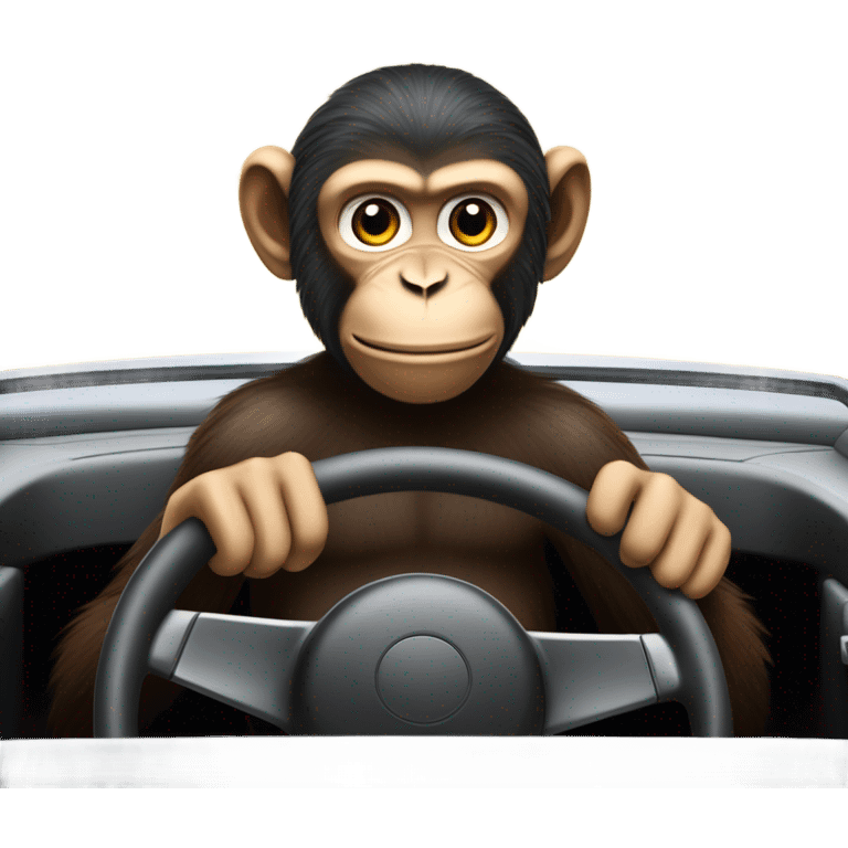 monkey driving a hellcat emoji