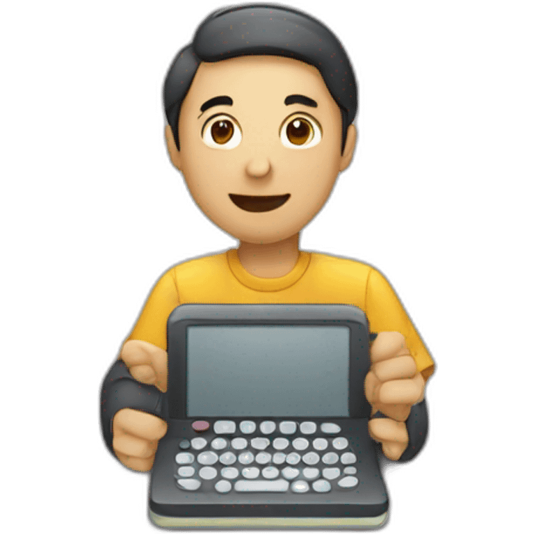 typing in cellphone emoji