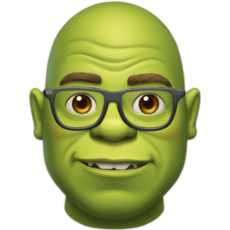 Shrek avec des lunettes de solei emoji