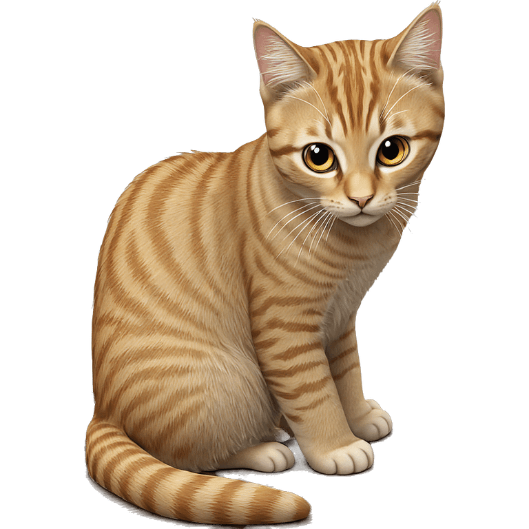 realistic cat against grey backdrop emoji