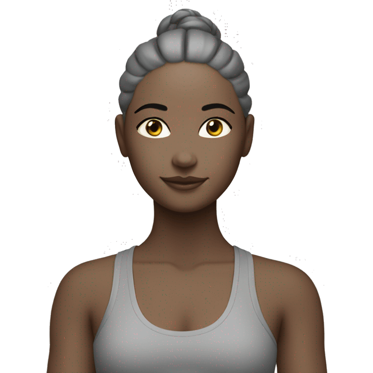 yoga girl gray emoji