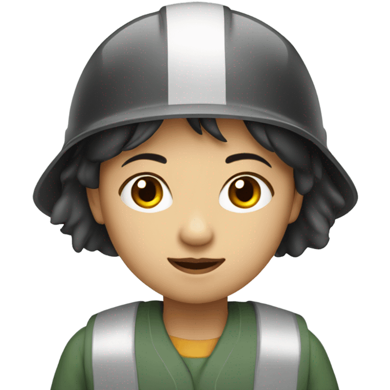 chinese girl builder helmet emoji