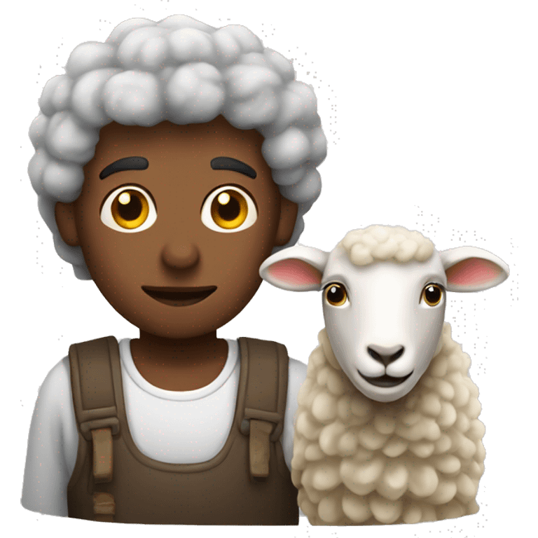 man with sheep emoji