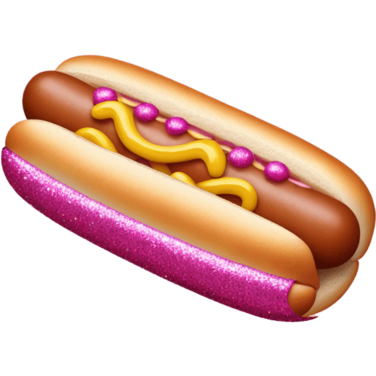 Pink glittery hot dog  emoji