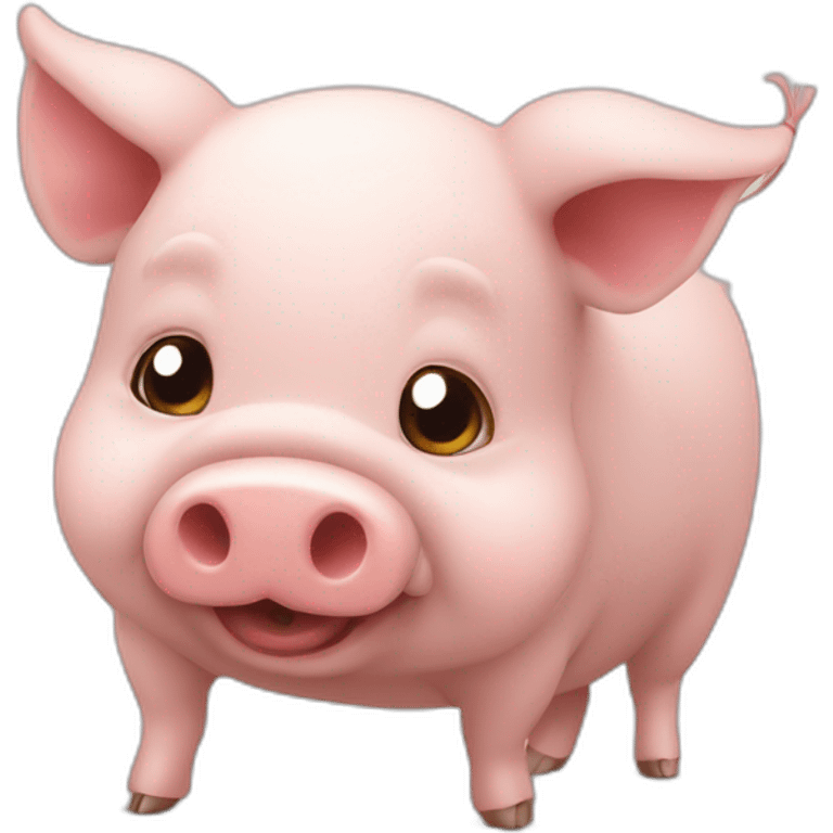 cochon qui fait un bisous emoji