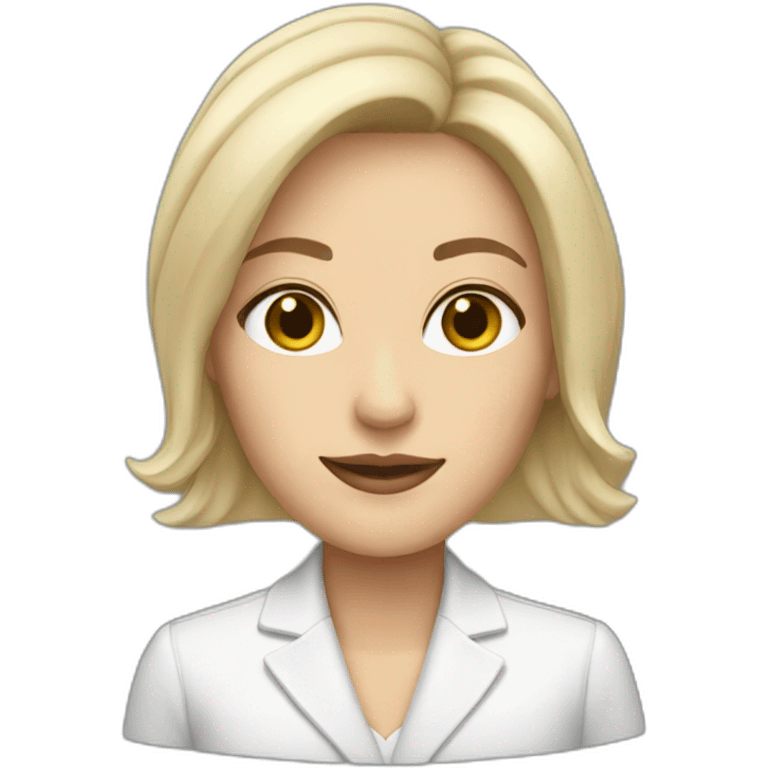 White woman in suite  emoji