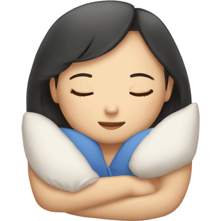 asian girl sleeping emoji