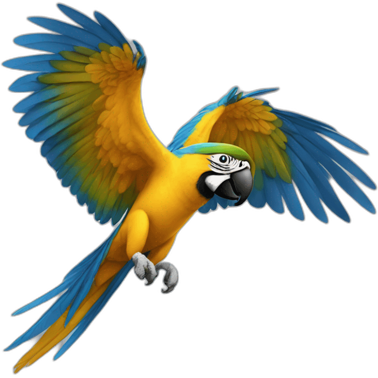 Blue And Gold Macaw Flying emoji