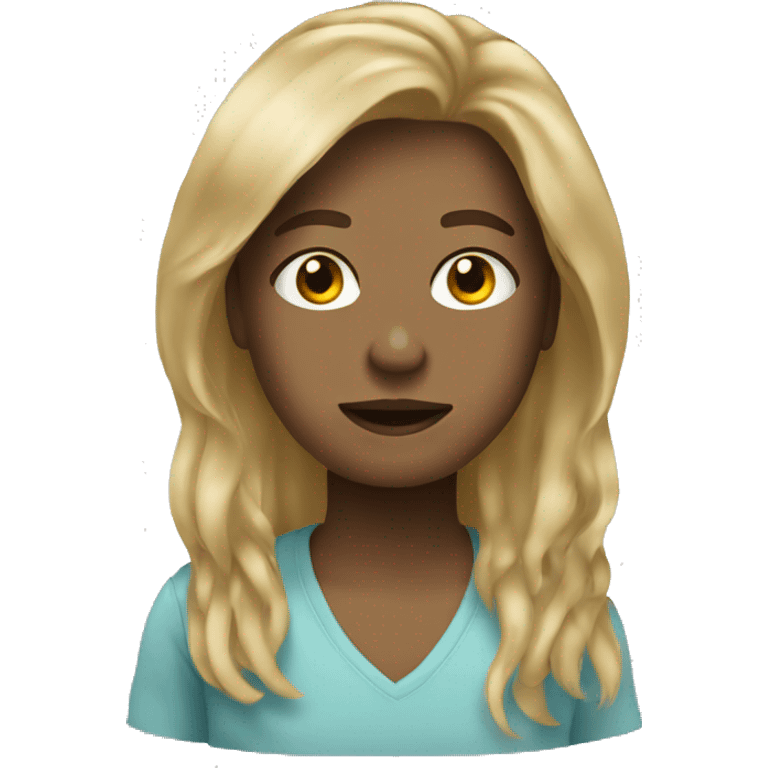 Vector with dirty blonde hair emoji