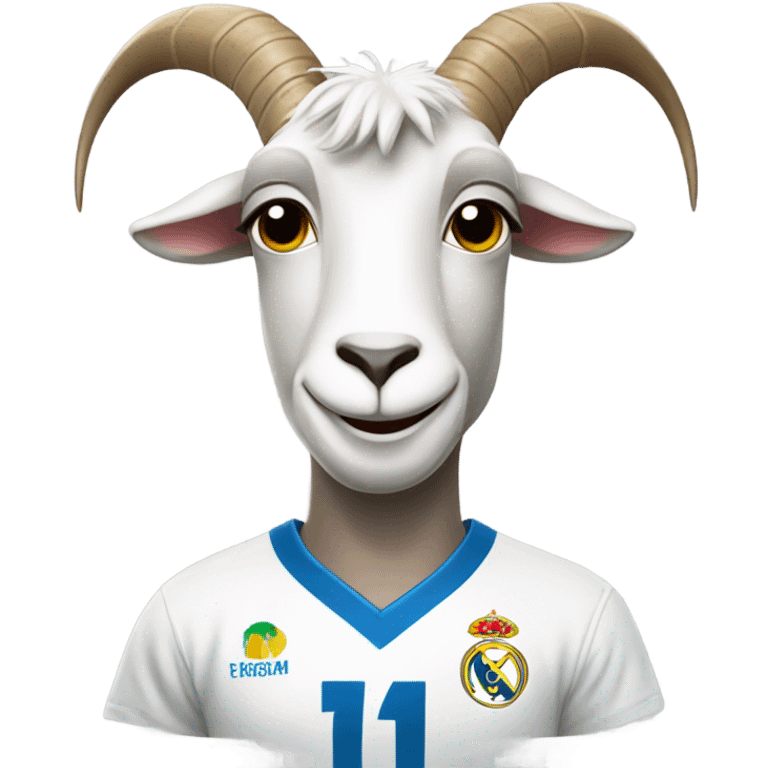 a ronaldo t shirt with a goat wearing the t shirt emoji