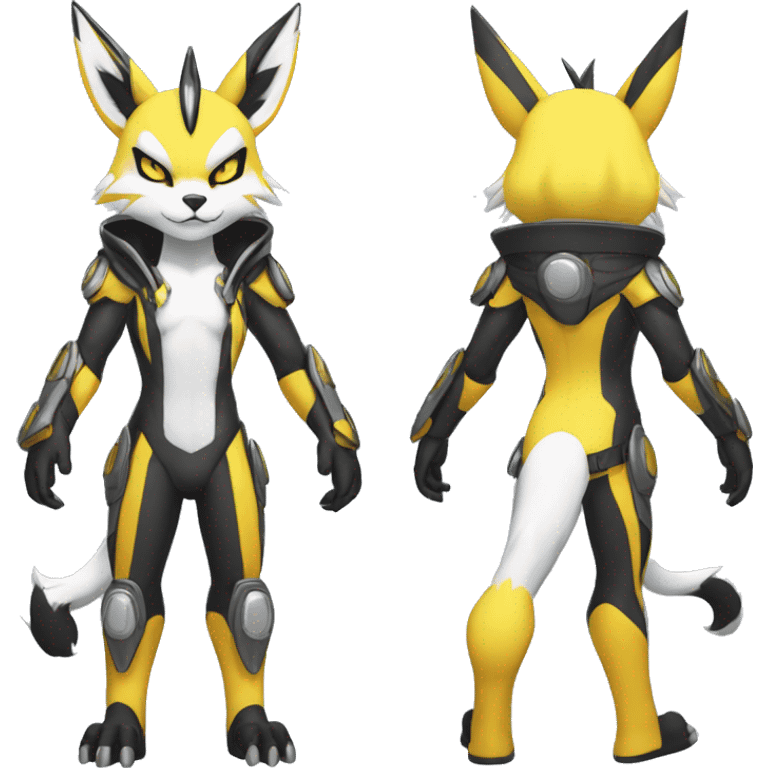 Cool Edgy Cute Kawaii Anthro Metabee Renamon Zeraora Full body emoji