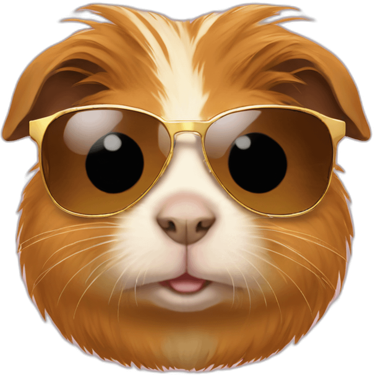 Golden abyssinian guinea pig sunglasses emoji