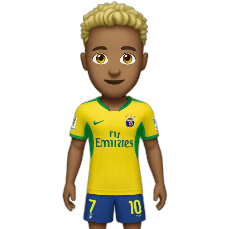 neymar wearing a yellow shirt with green collar emoji