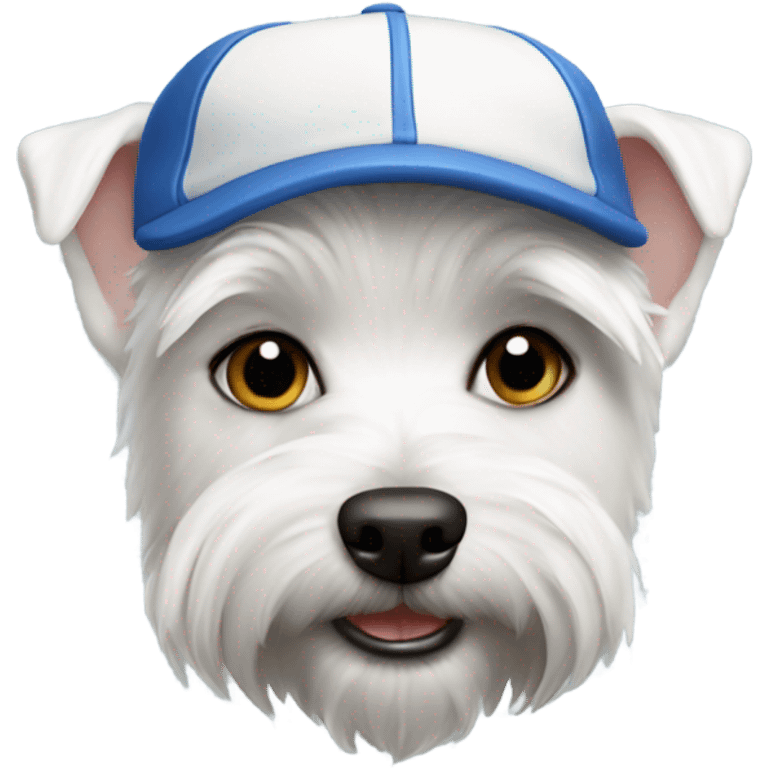 Westie wearing a baseball cap emoji