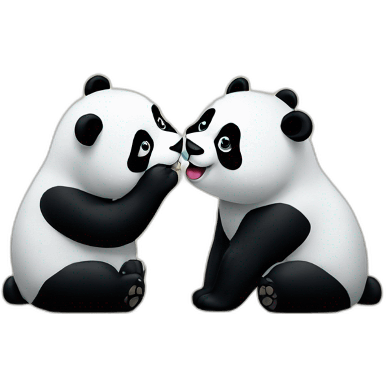 Panda kiss emoji