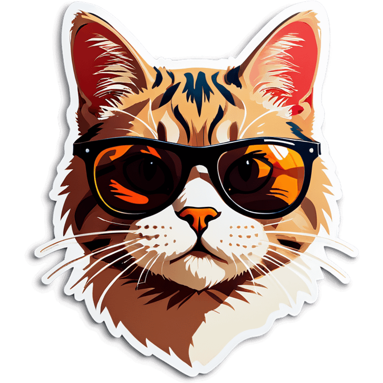 Cat with sunglasses emoji