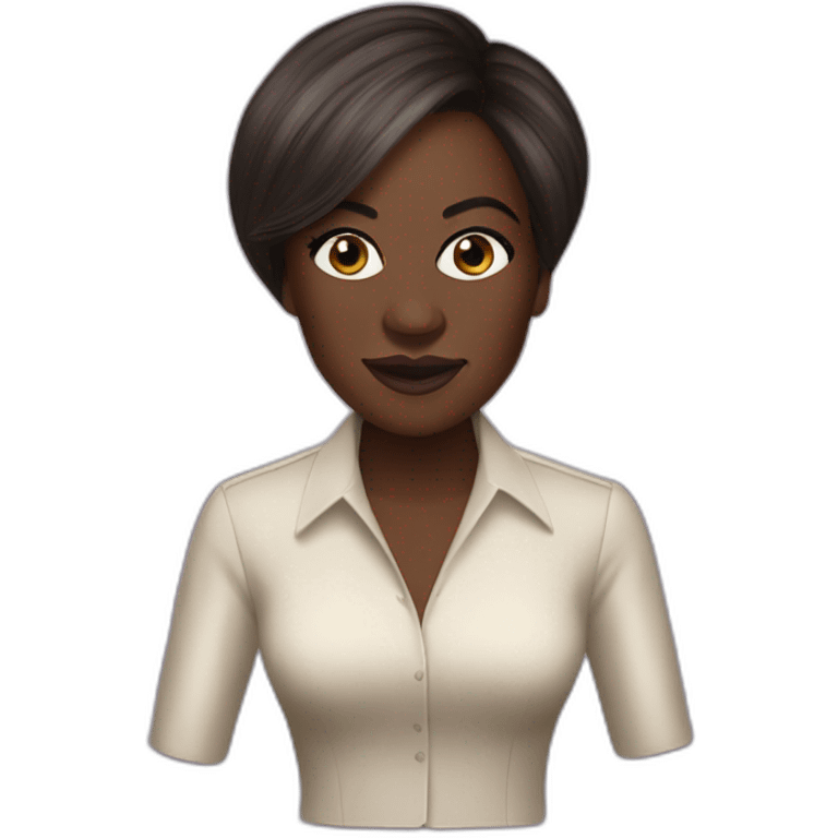 viola davis with long straight dark hair emoji