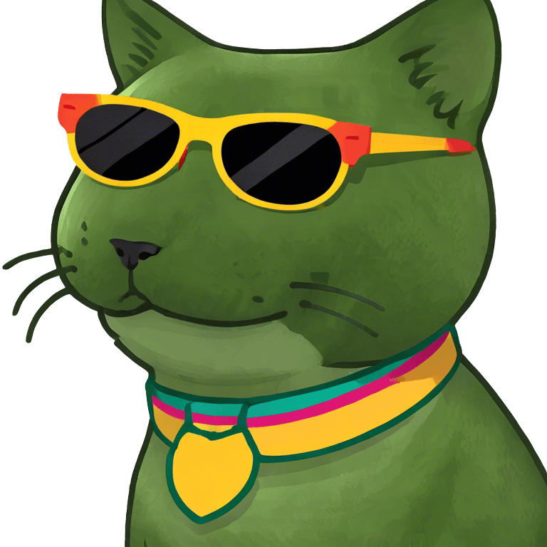 Cat with sunglasses emoji