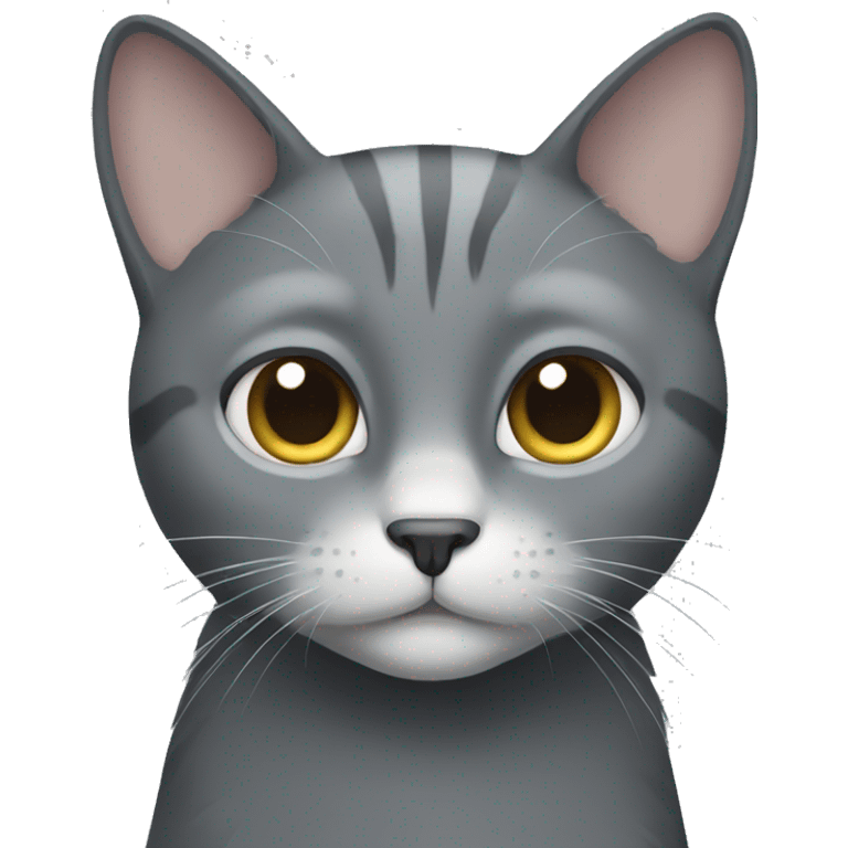 Gray cat emoji